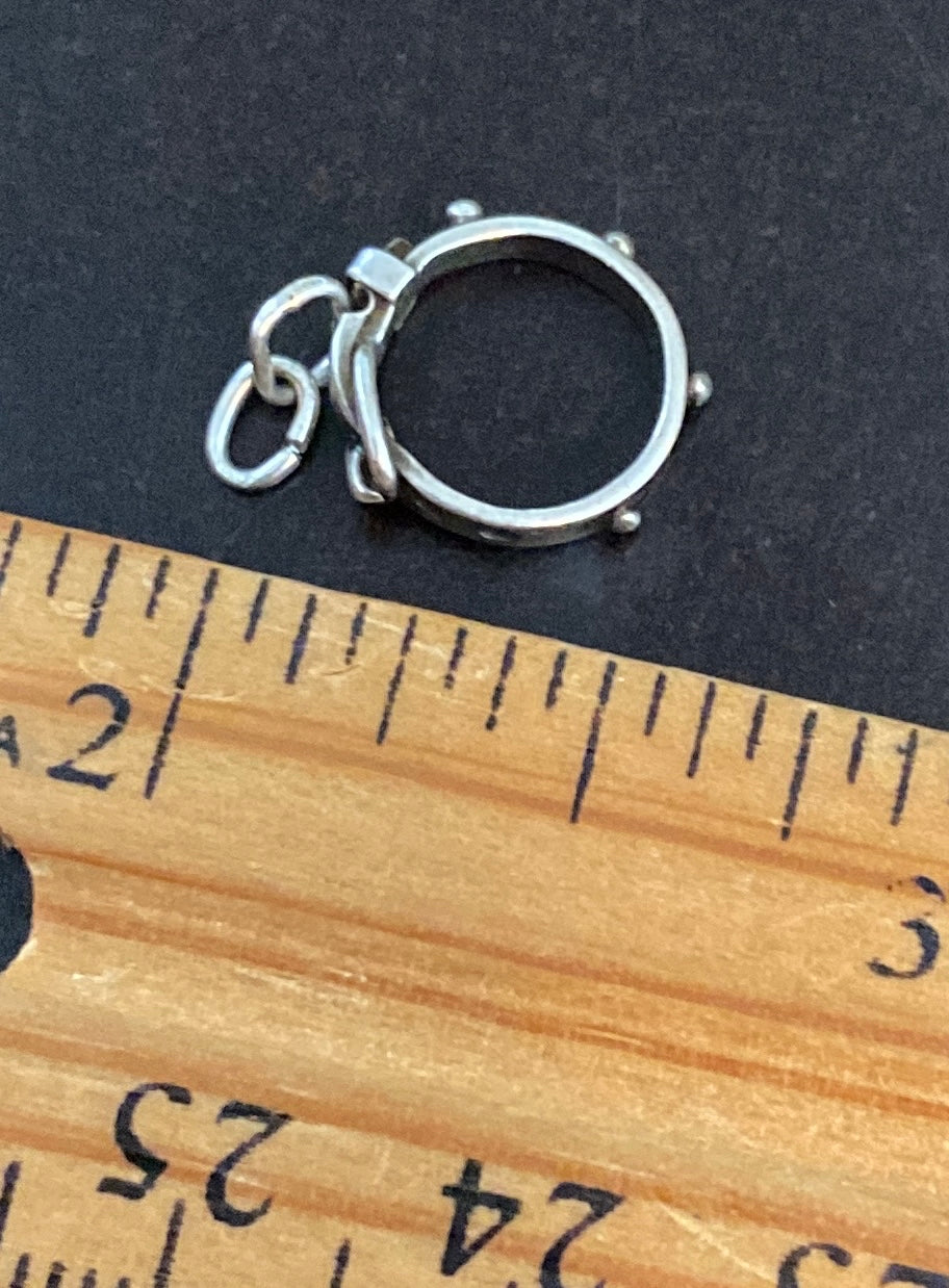 Sterling Silver 925 Belt Collar Charm