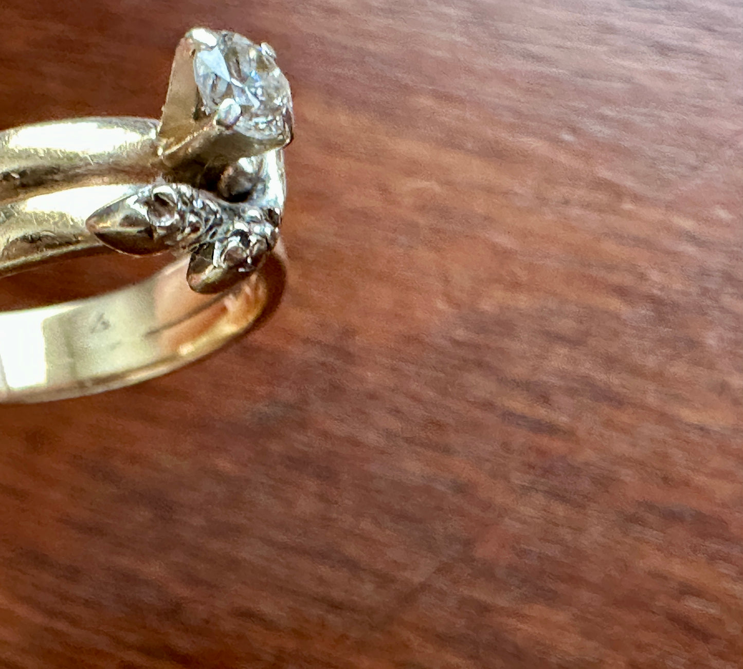 LDI Vintage 14k Yellow Gold .25ct Diamond Solitaire Wedding Engagement Ring Sz 5