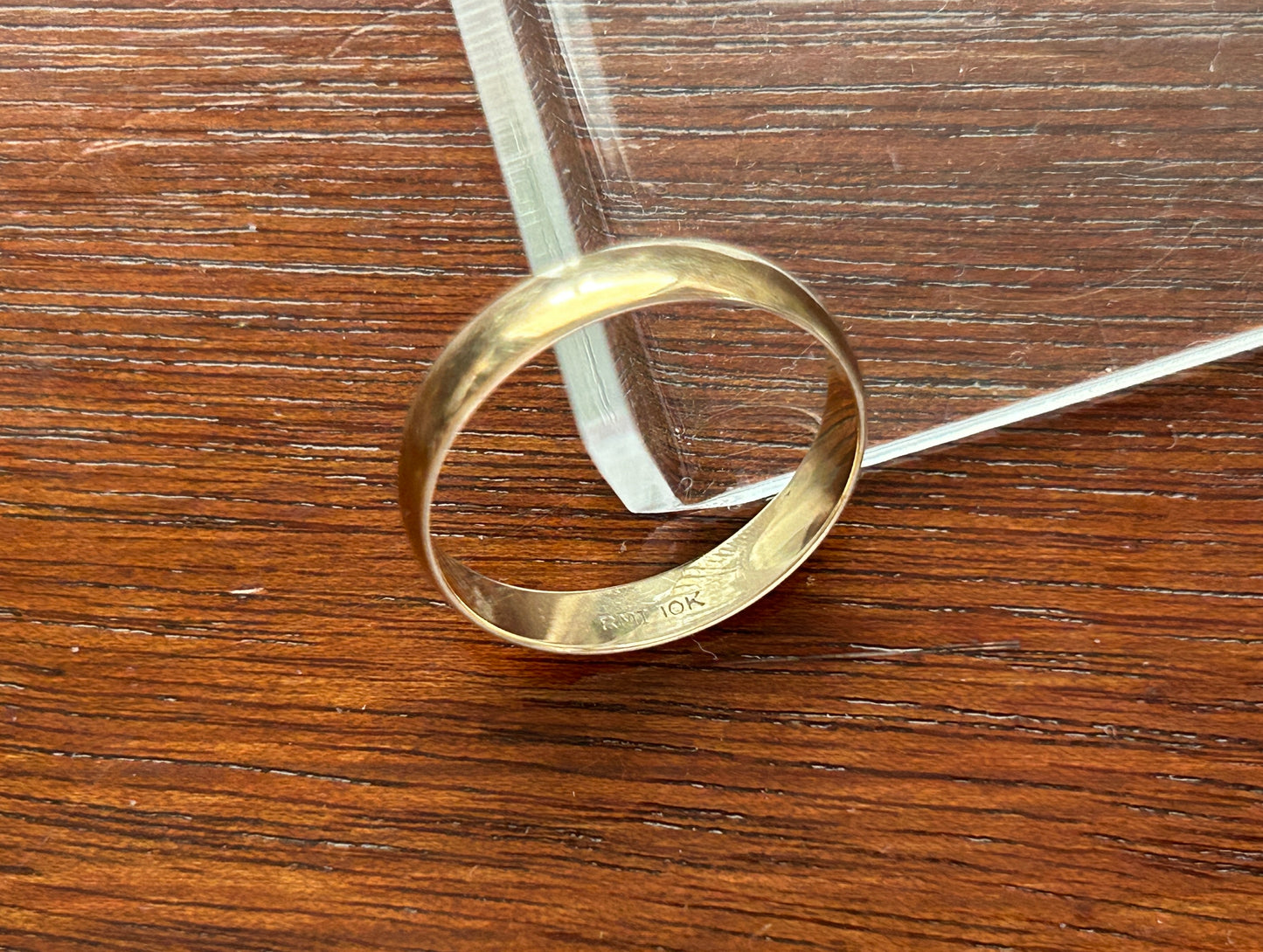 Vintage 10k Yellow Gold Wide Mens Wedding Band Ring Signed RMI Sz 8.5