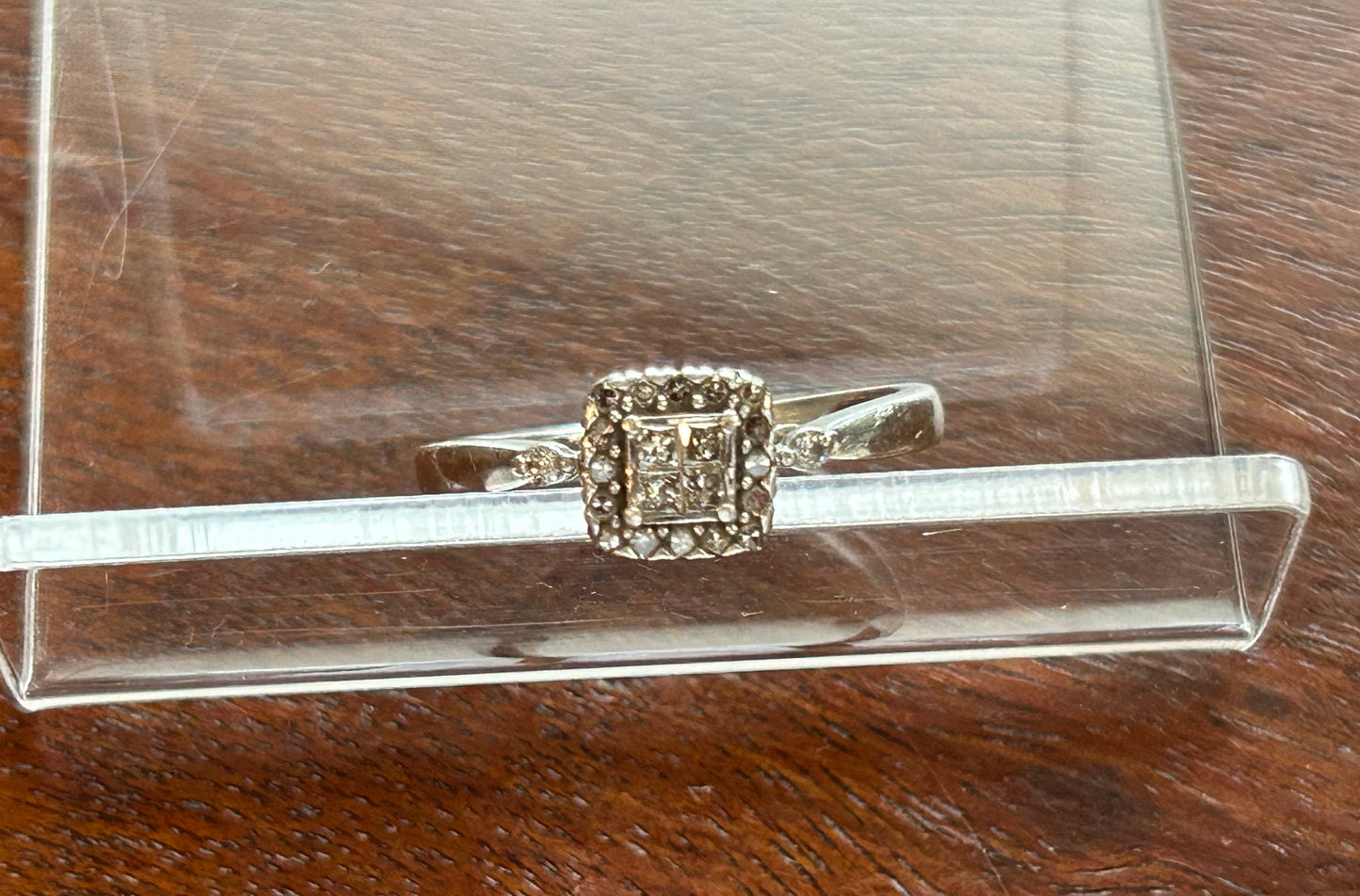 Sterling Silver 925 1.4tw Diamond Ring Sz 7