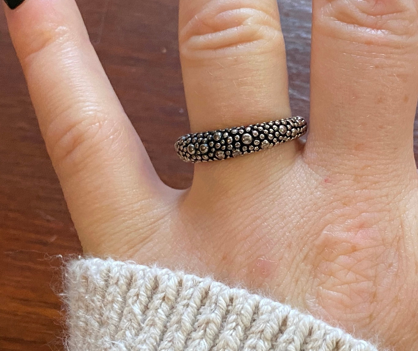 Michael Dawkins Sterling Silver 925 Modernist Ring Sz 9