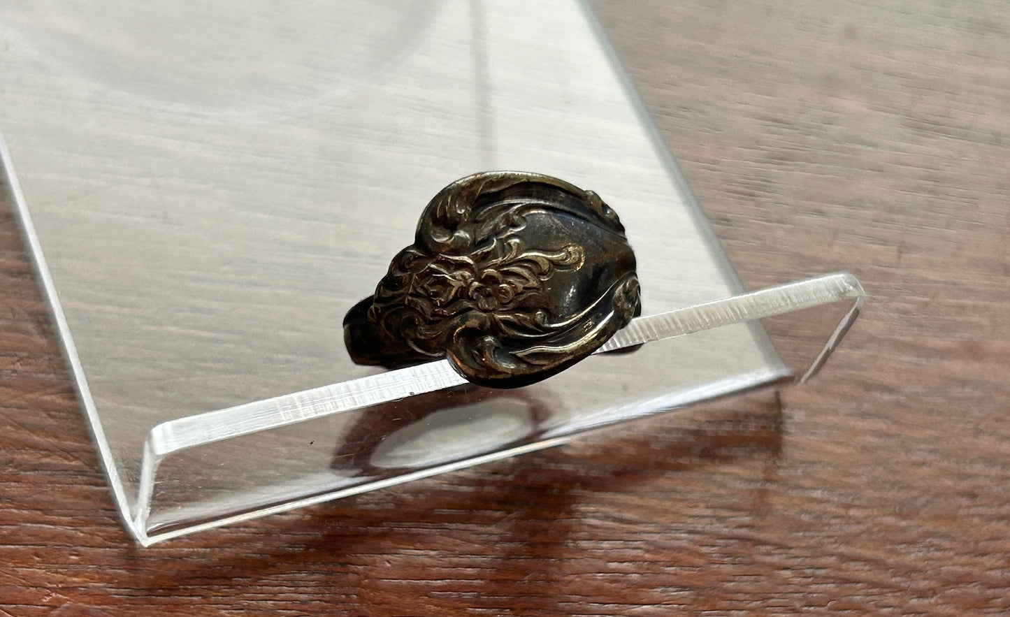 Vintage Silverplate Spoon Ring Sz 6