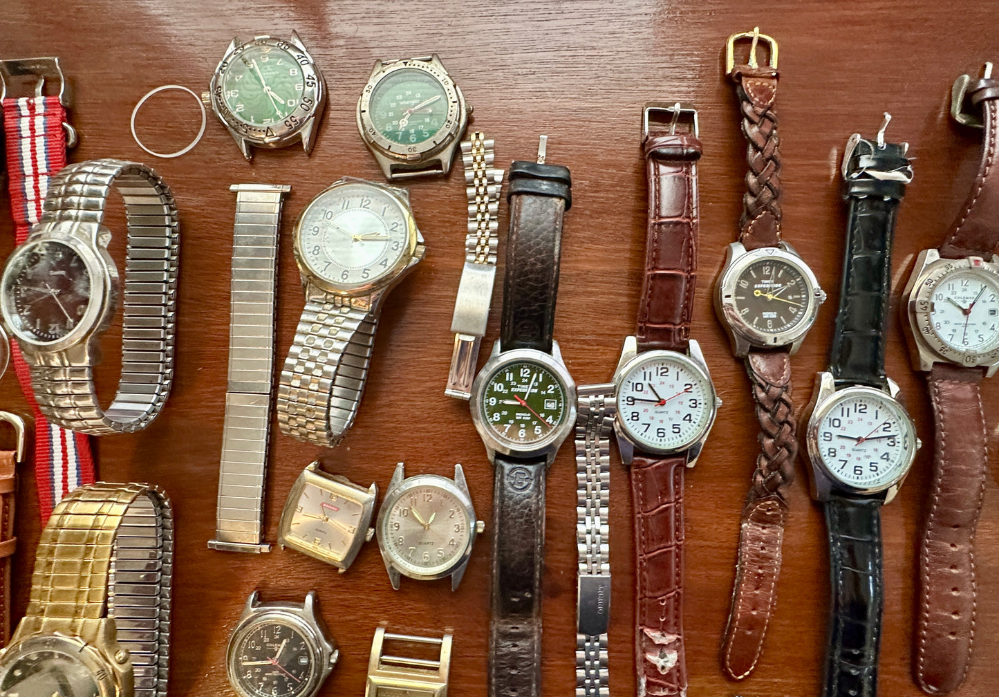 Vintage 90's Mens Watch Wristwatch Lot Elgin Timex Expedition Tommy Hilfiger
