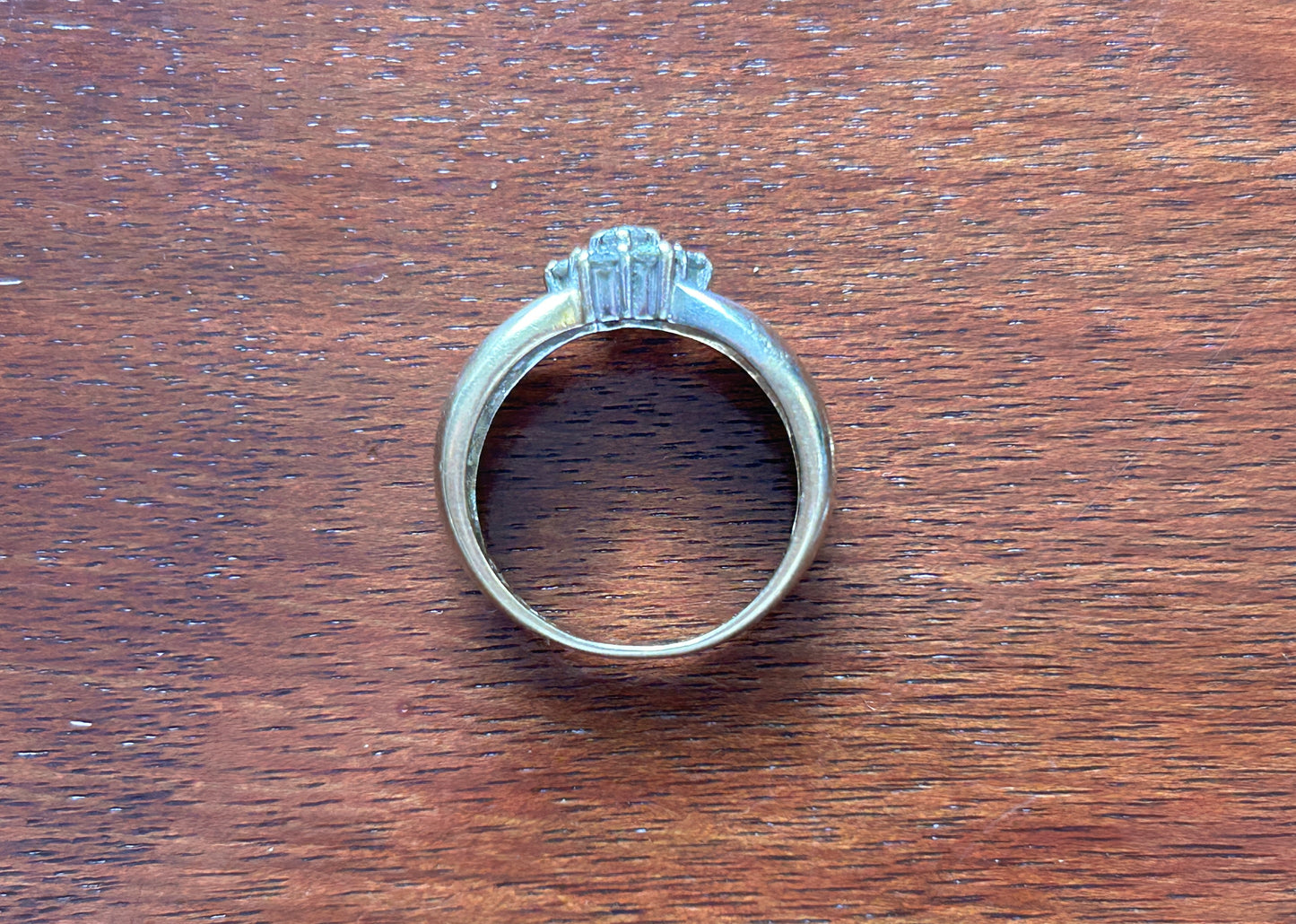 Vintage Signed FTH 14k Yellow Gold .50ctw Diamond Cluster Ring Sz 6.75