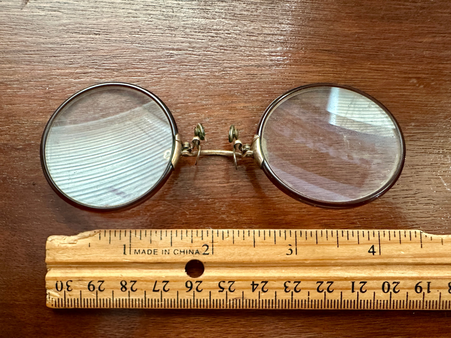 Antique Pince-Nez Gold Filled Celluloid Eyeglasses Frames Glasses