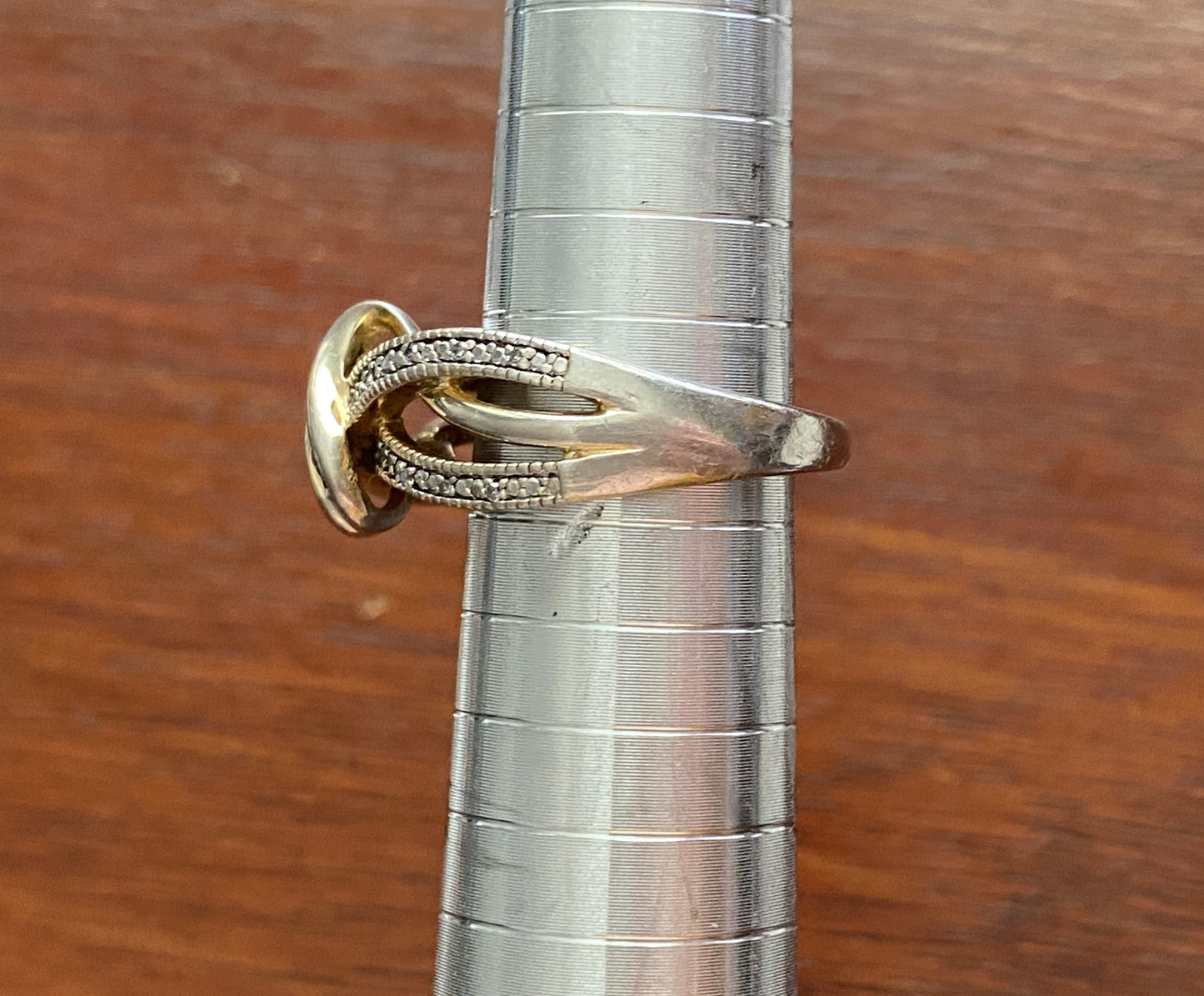 Sterling Silver 925 Baguette Round Diamond Ring Sz 7 Signed SUN