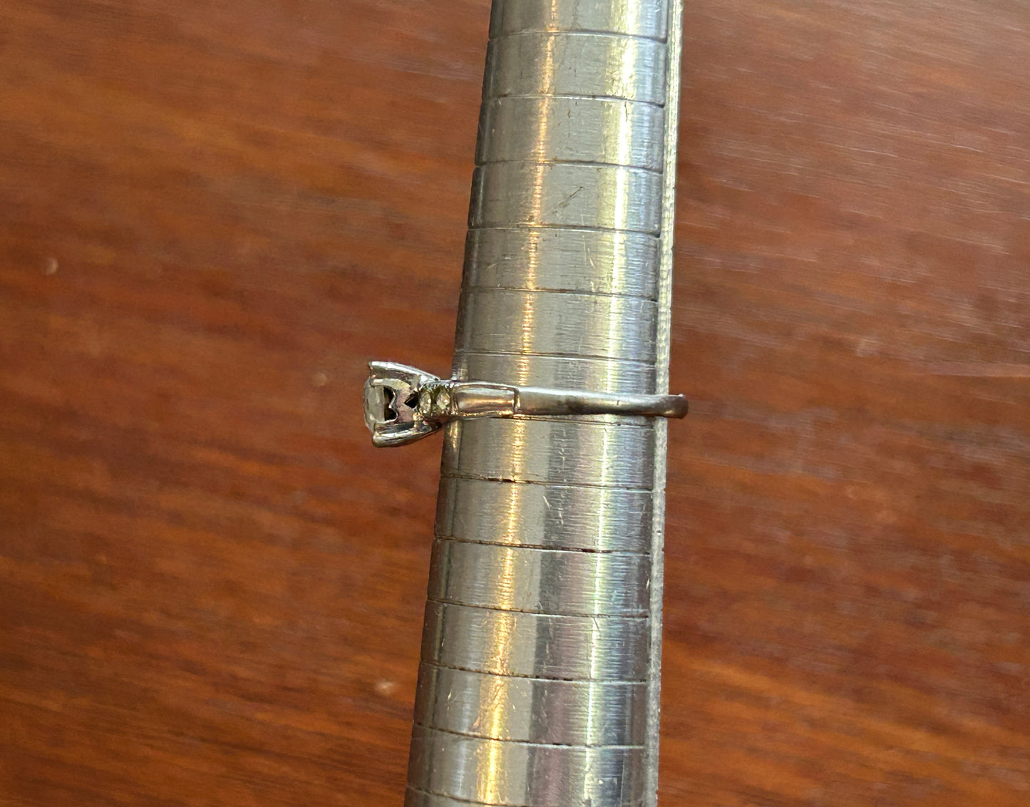 Vintage Sterling Silver 925 Glass Stone Ring Sz 7.5