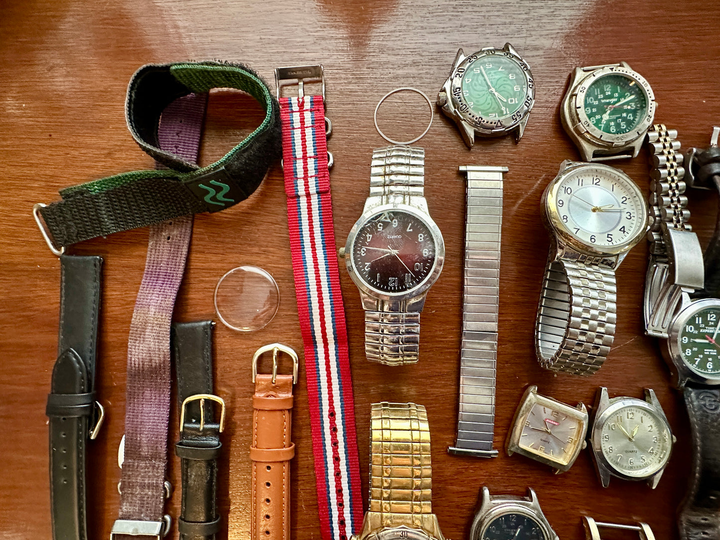 Vintage 90's Mens Watch Wristwatch Lot Elgin Timex Expedition Tommy Hilfiger