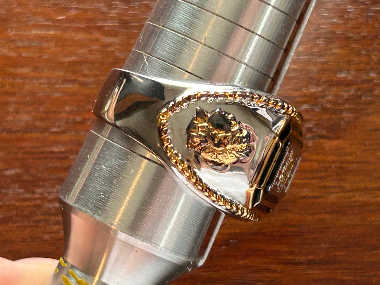 Bradford Exchange The King American Silver Morgan Silver Ingot Ring Size 14.75