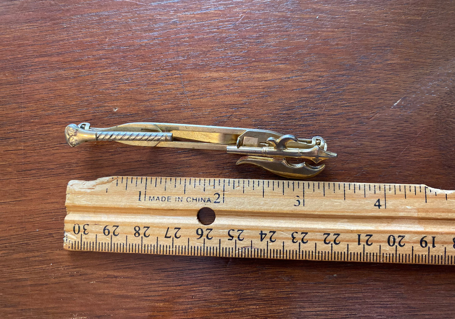 Vintage Anson Halbrand Gold Tone Tie Clip