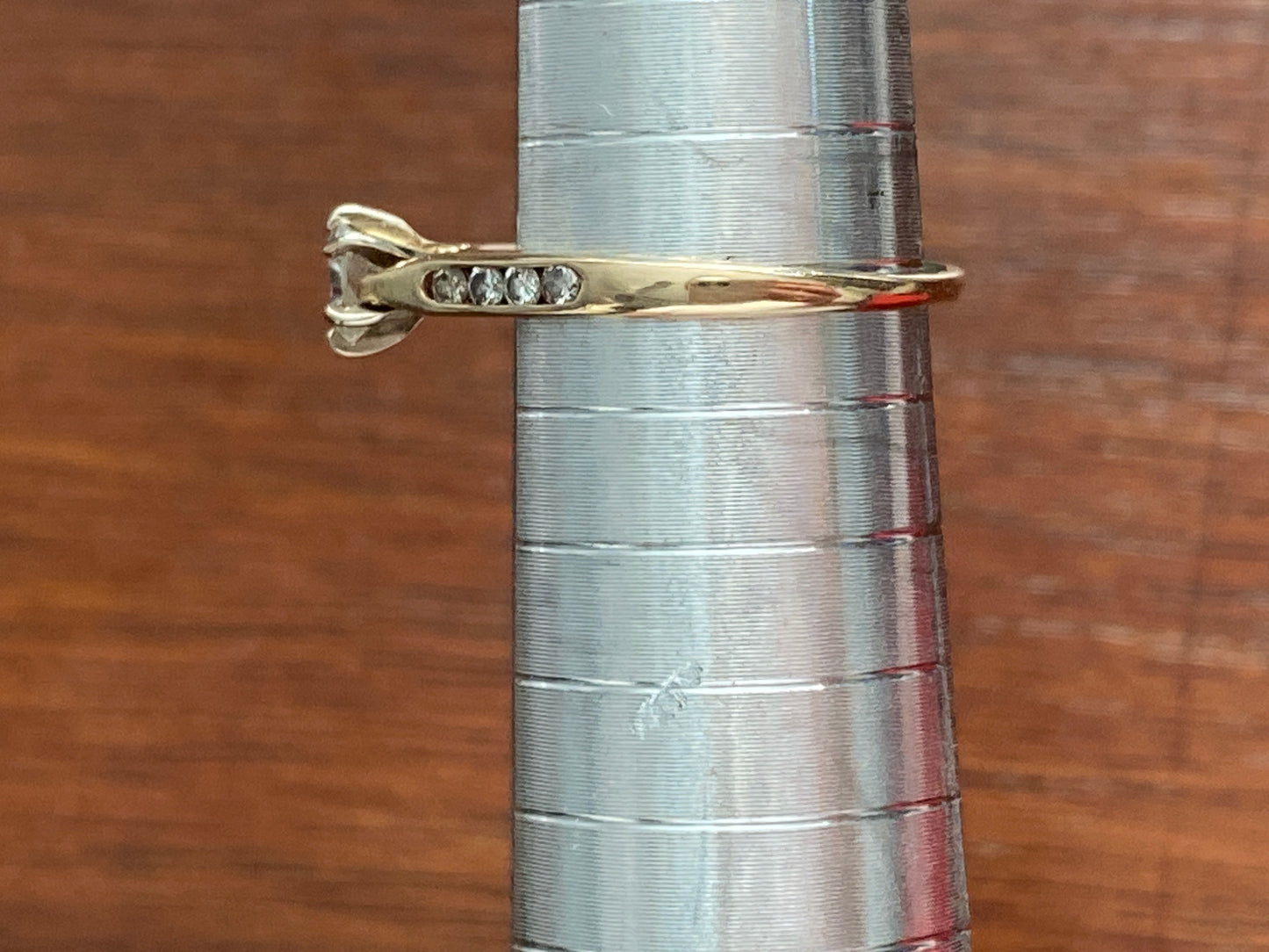 14k Yellow Gold .40ctw Round Diamond Engagement Ring Sz 6
