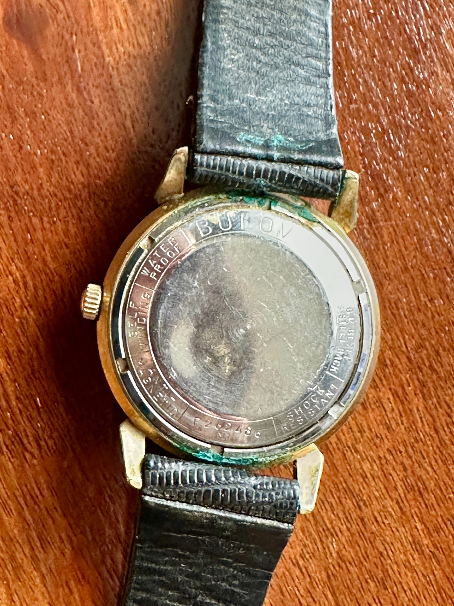 Vintage Bulova Self Winding Automatic 17j Mens Wristwatch Watch Day Date 10k RG