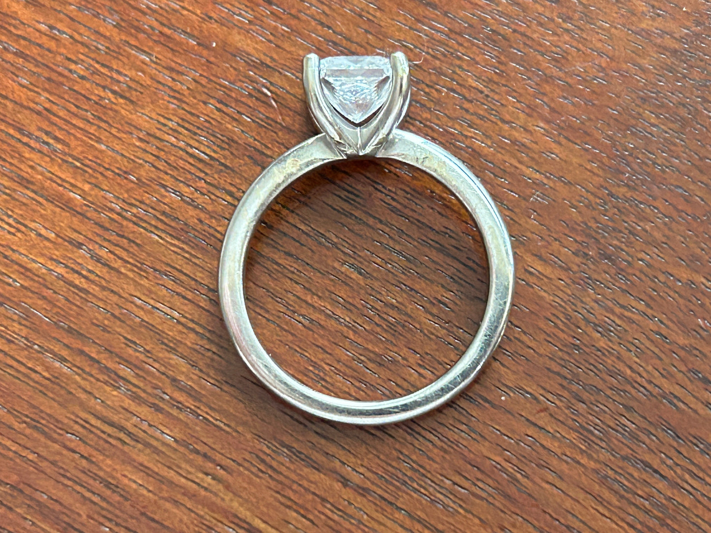 Kay Jewelers 1.25ct Princess Cut Diamond Solitaire Engagement Ring Sz 7