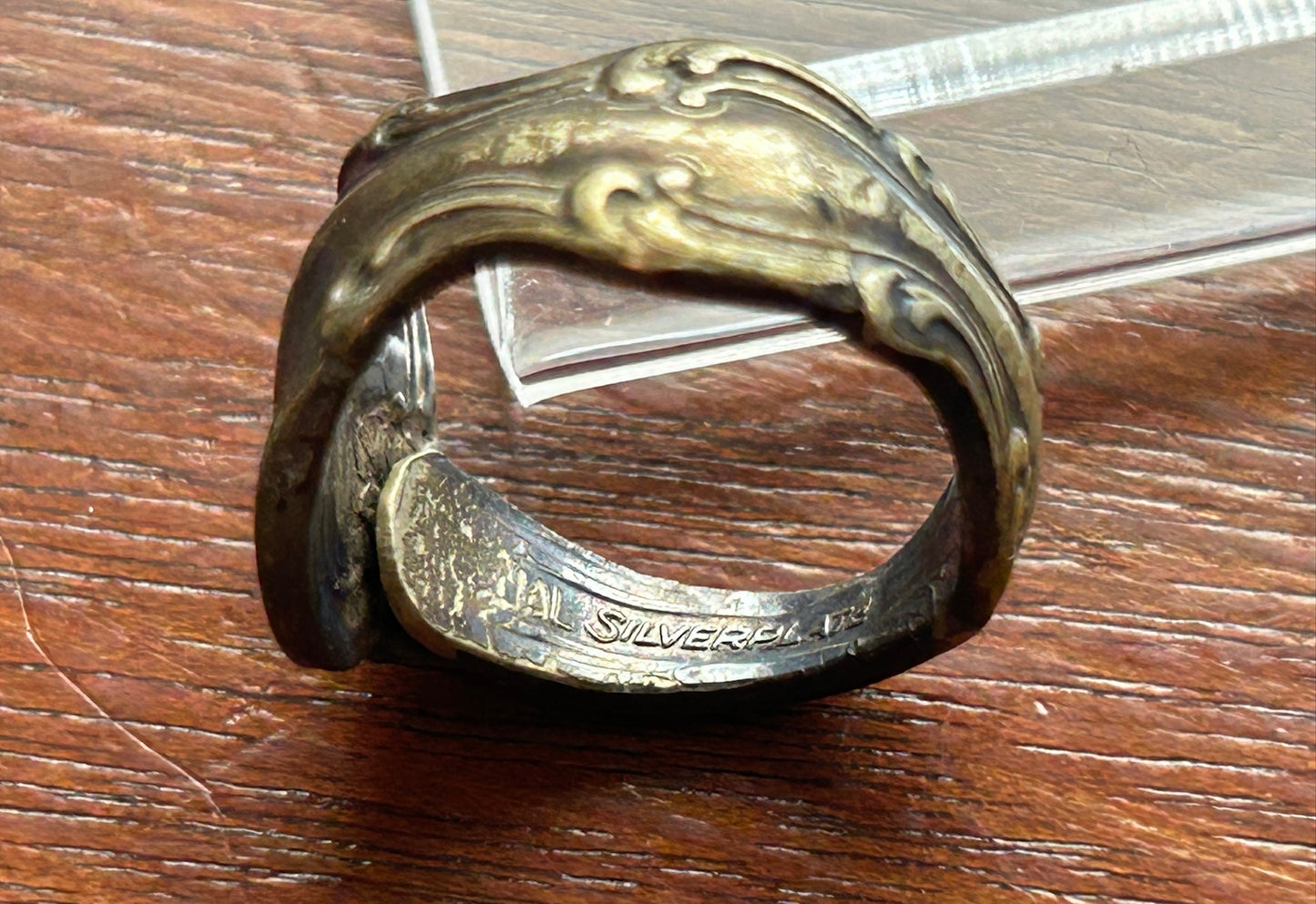 Vintage Silverplate Spoon Ring Sz 6