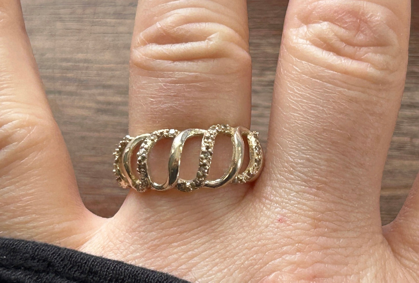 Sterling Silver 925 Diamond Accent Ring Sz 8