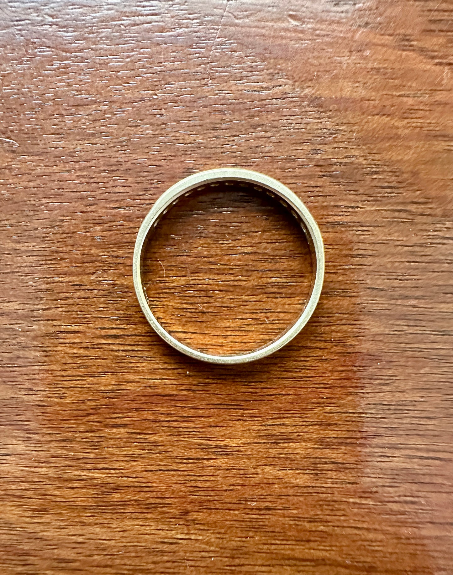 Mens 10k Yellow Gold Channel Set Diamond Wedding Band Ring Sz 9.75