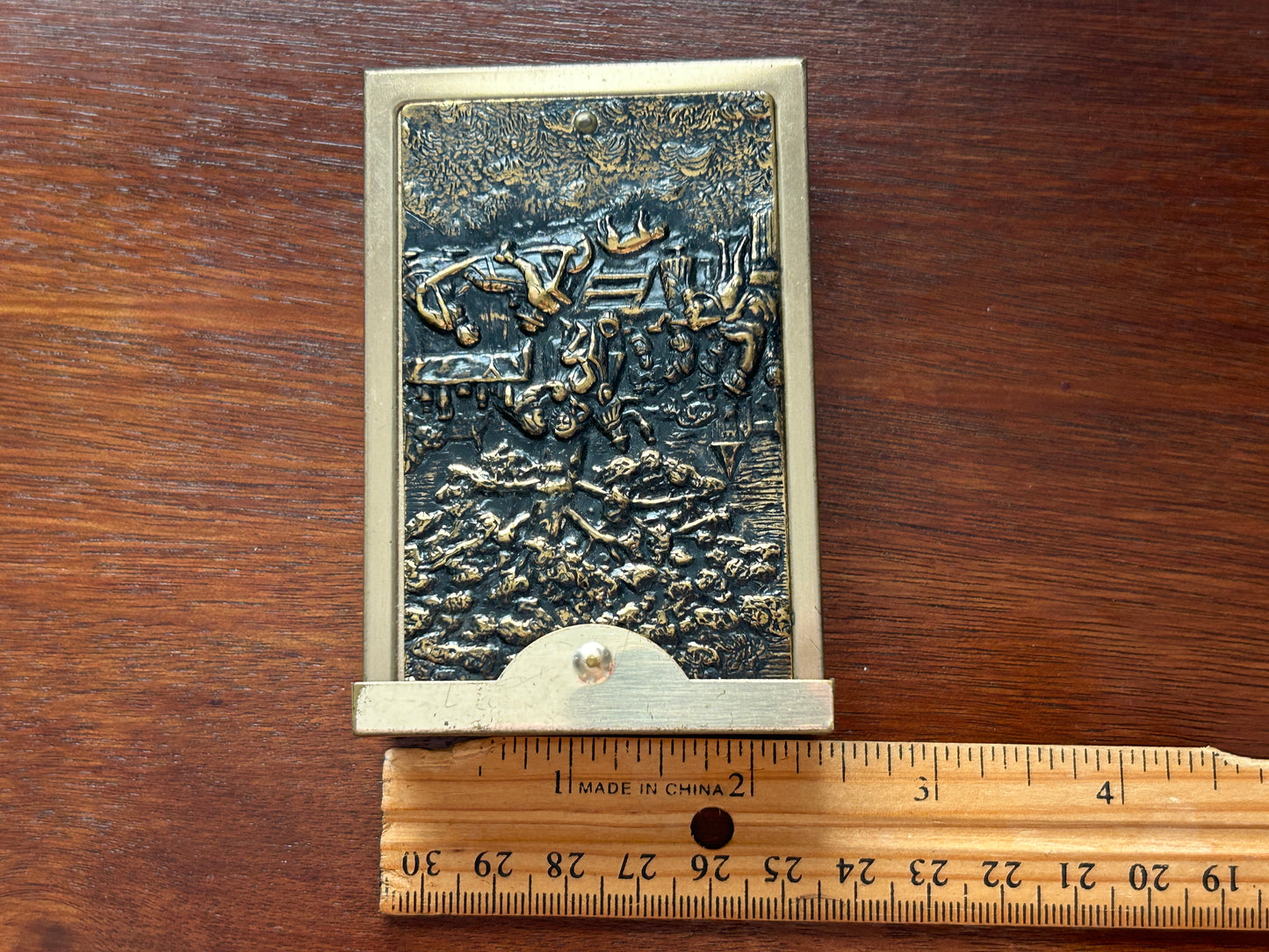 Vintage Gold Tone Repousse Cigarette Case