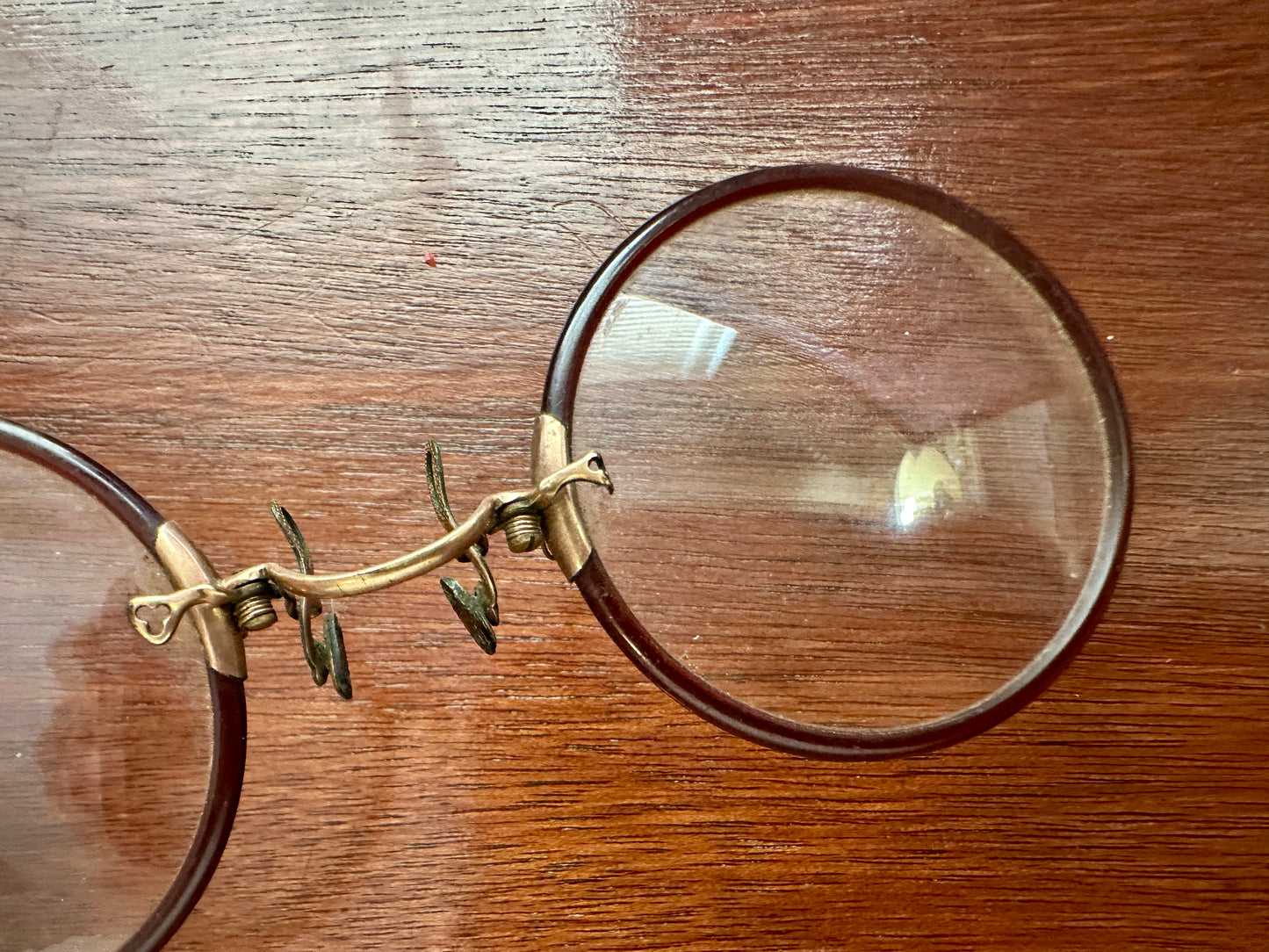 Antique Pince-Nez Gold Filled Celluloid Eyeglasses Frames Glasses