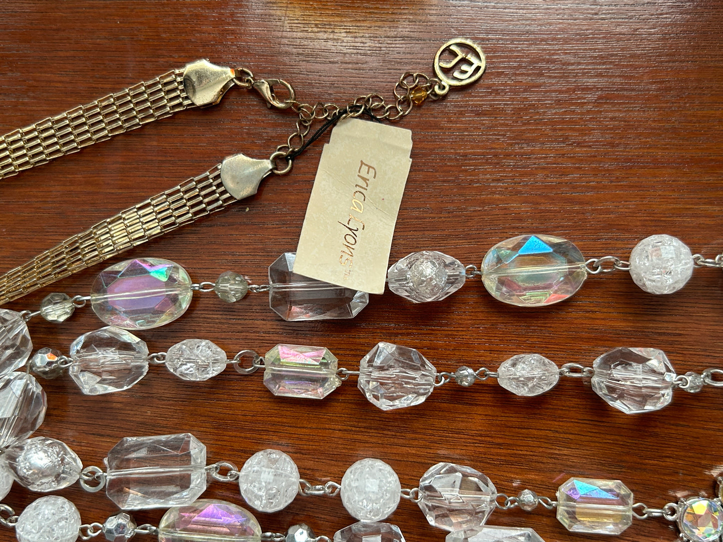 New with Tag Jewelry Lot Faux Pearl Rhinestoners AB Beaded Necklace Macy's