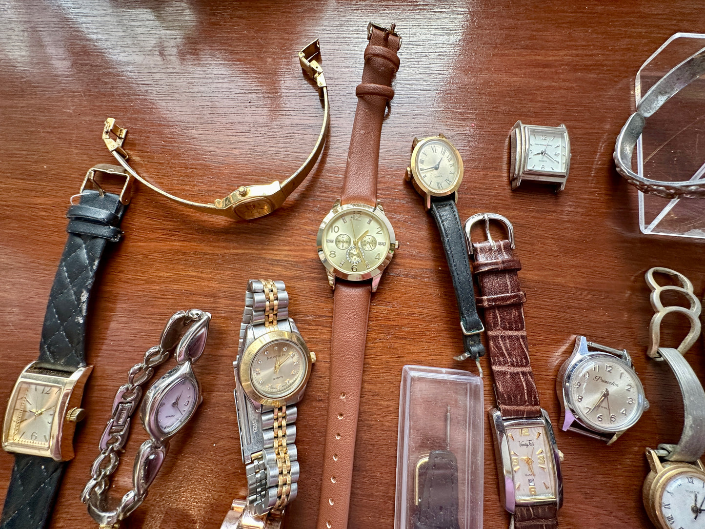 Vintage Womans Wristwatch Watch Lot Diamond Chronograph Michael Kors Mechanical