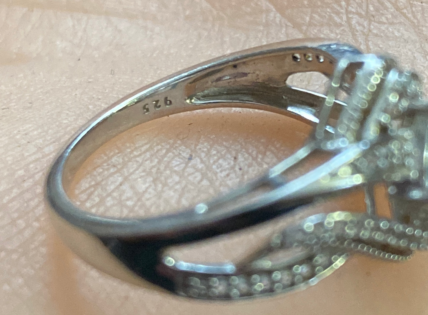 Designer JWBR Sterling Silver 925 Blue Topaz Ring Sz 6.75