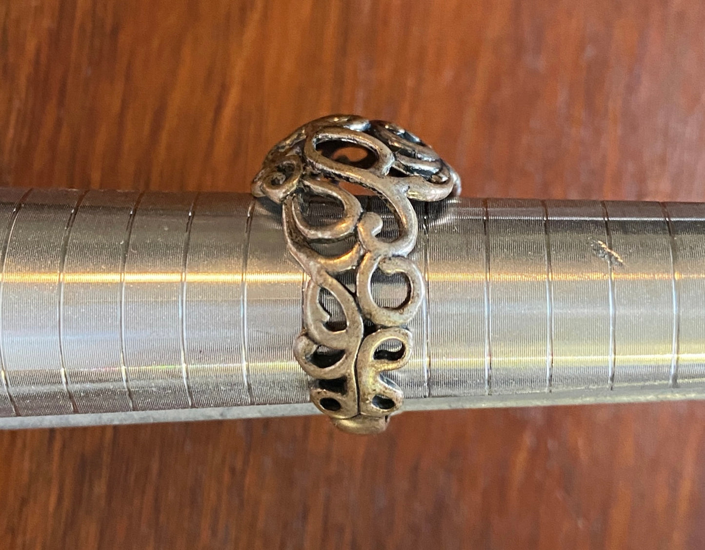 Relios by Carolyn Pollack Sterling Silver 925 Filigree Bombe Ring Sz 9