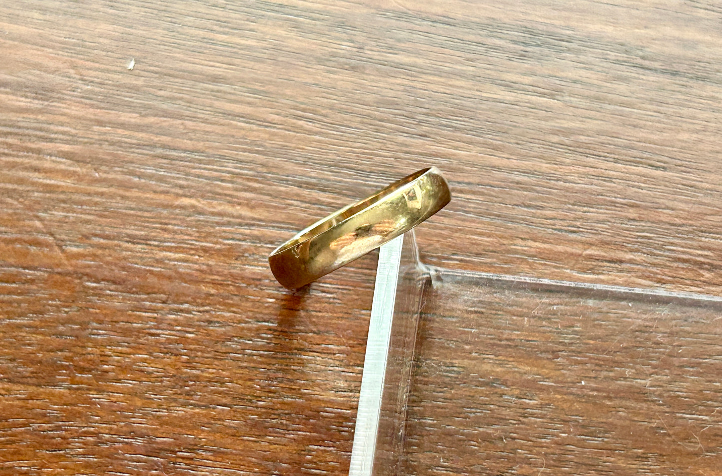 Vintage 10k Yellow Gold Wide Mens Wedding Band Ring Signed RMI Sz 8.5