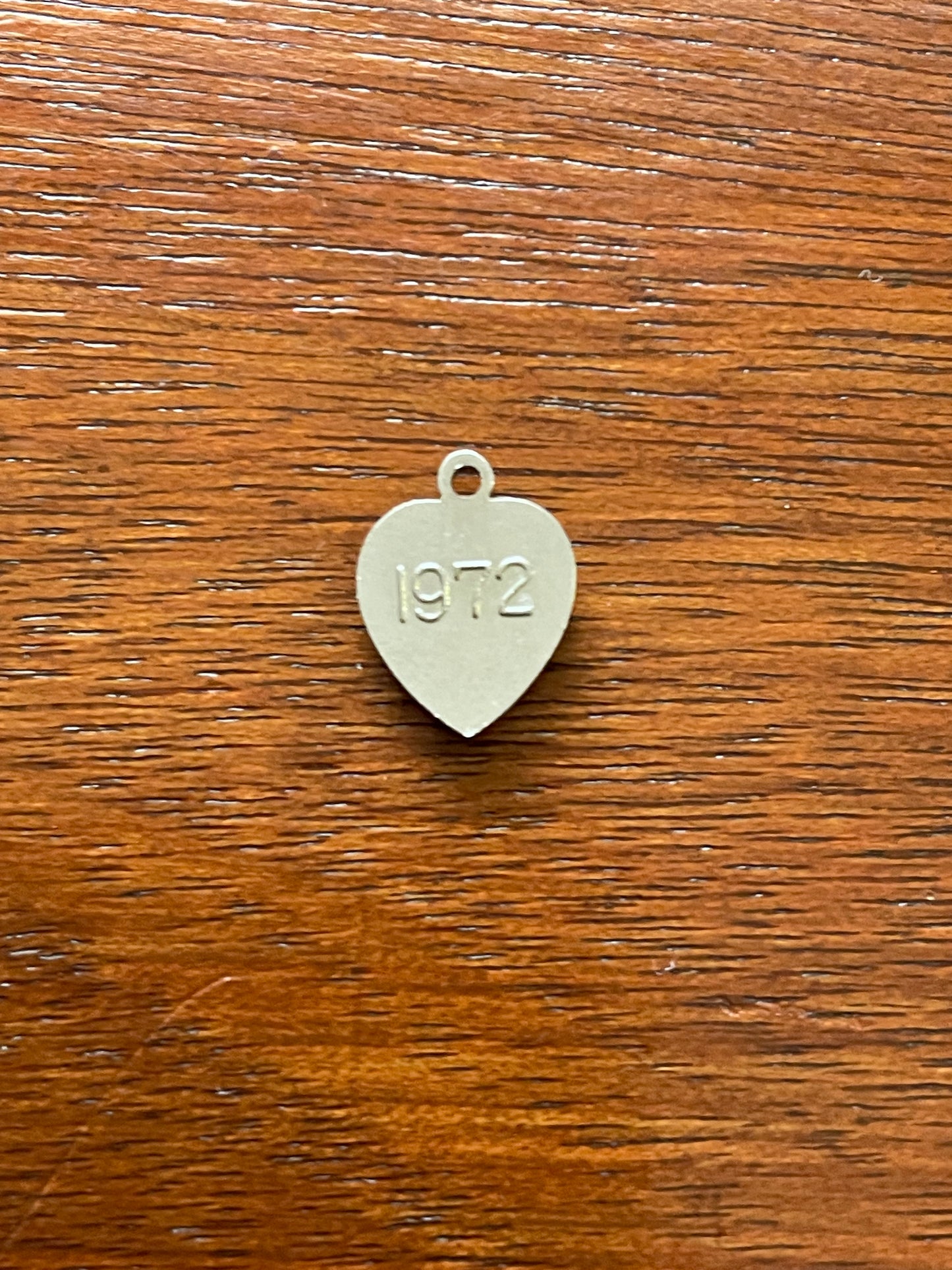 1972 Silver Tone Heart Charm Beta Sigma Phi Fraternity Sorority