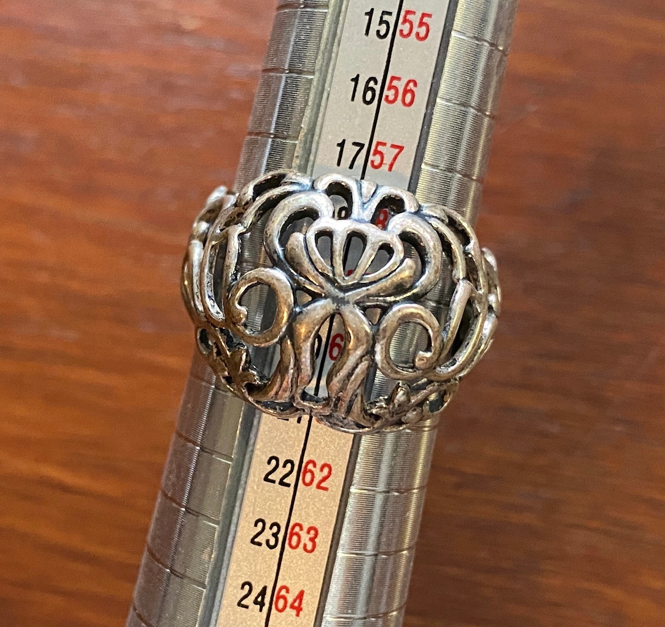 Relios by Carolyn Pollack Sterling Silver 925 Filigree Bombe Ring Sz 9