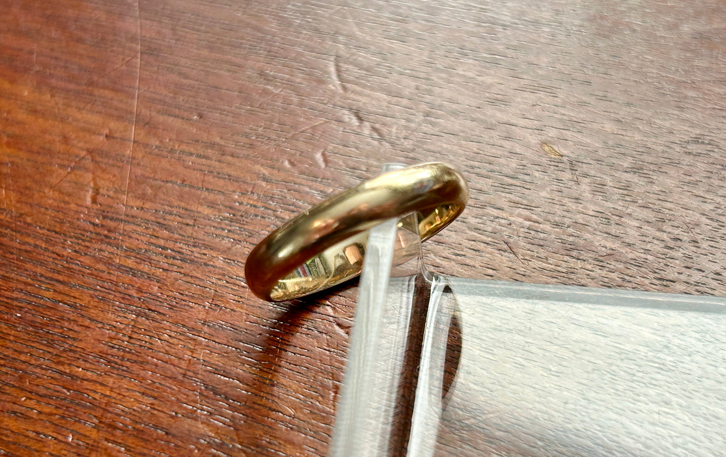 14k Yellow Gold Mens Wedding Band Ring Sz 8
