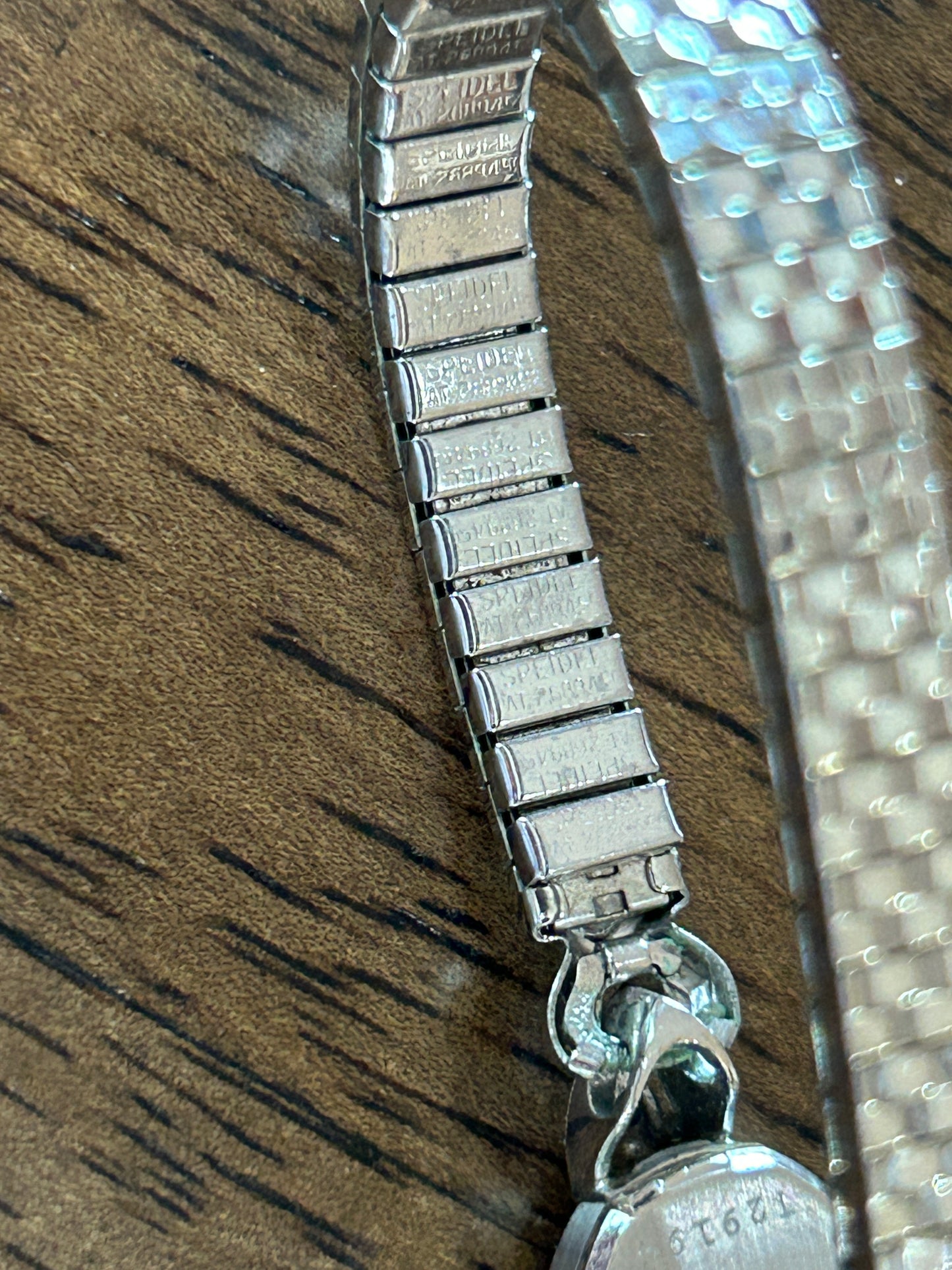 Vintage Antique 14k White Gold Diamond Women's Bulova Wristwatch Manual Wind