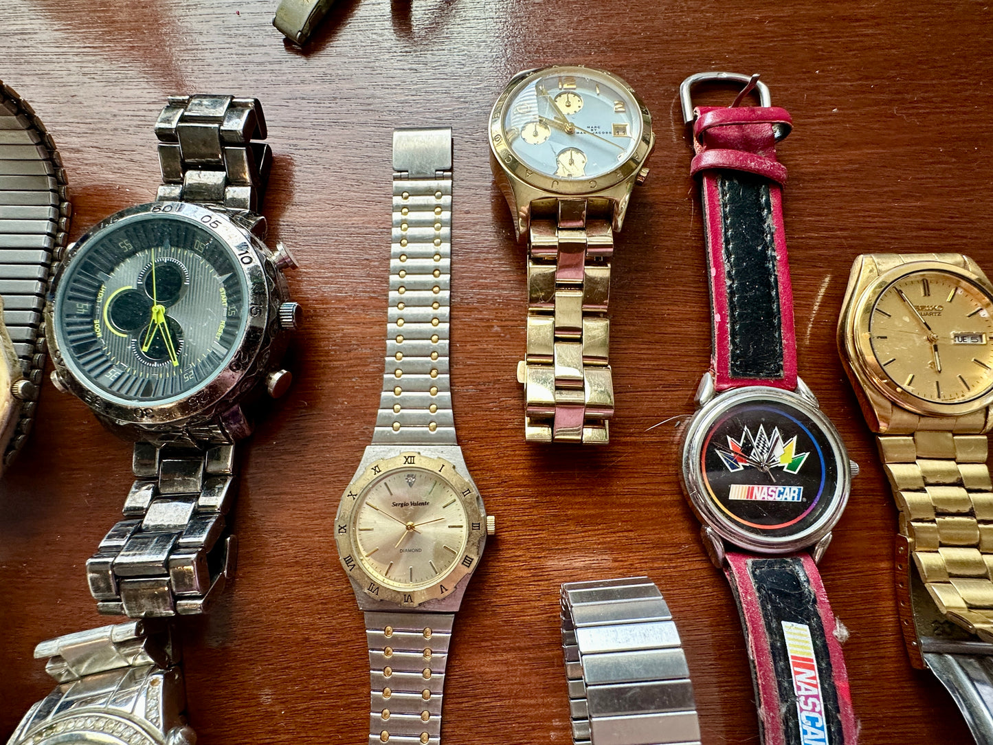 Vintage to Now Mens Wristwatch Watch Lot Quartz Seiko Chronograph Marc Jacobs