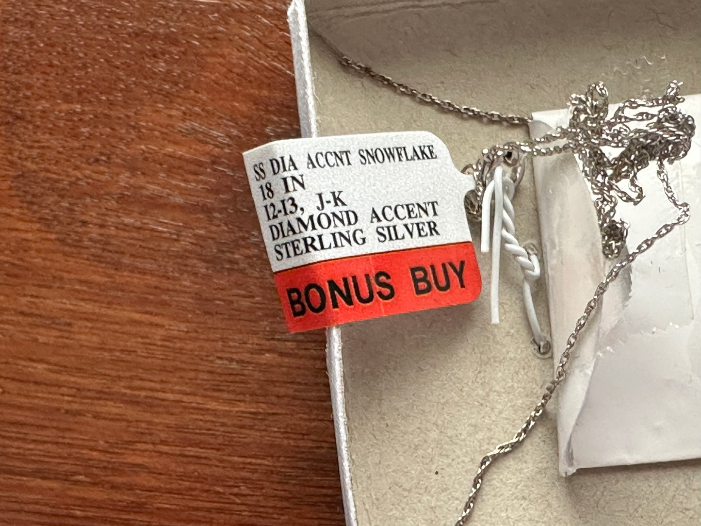 Sterling Silver 925 Diamond Accent Snowflake Winter Pendant Necklace 18" Chain