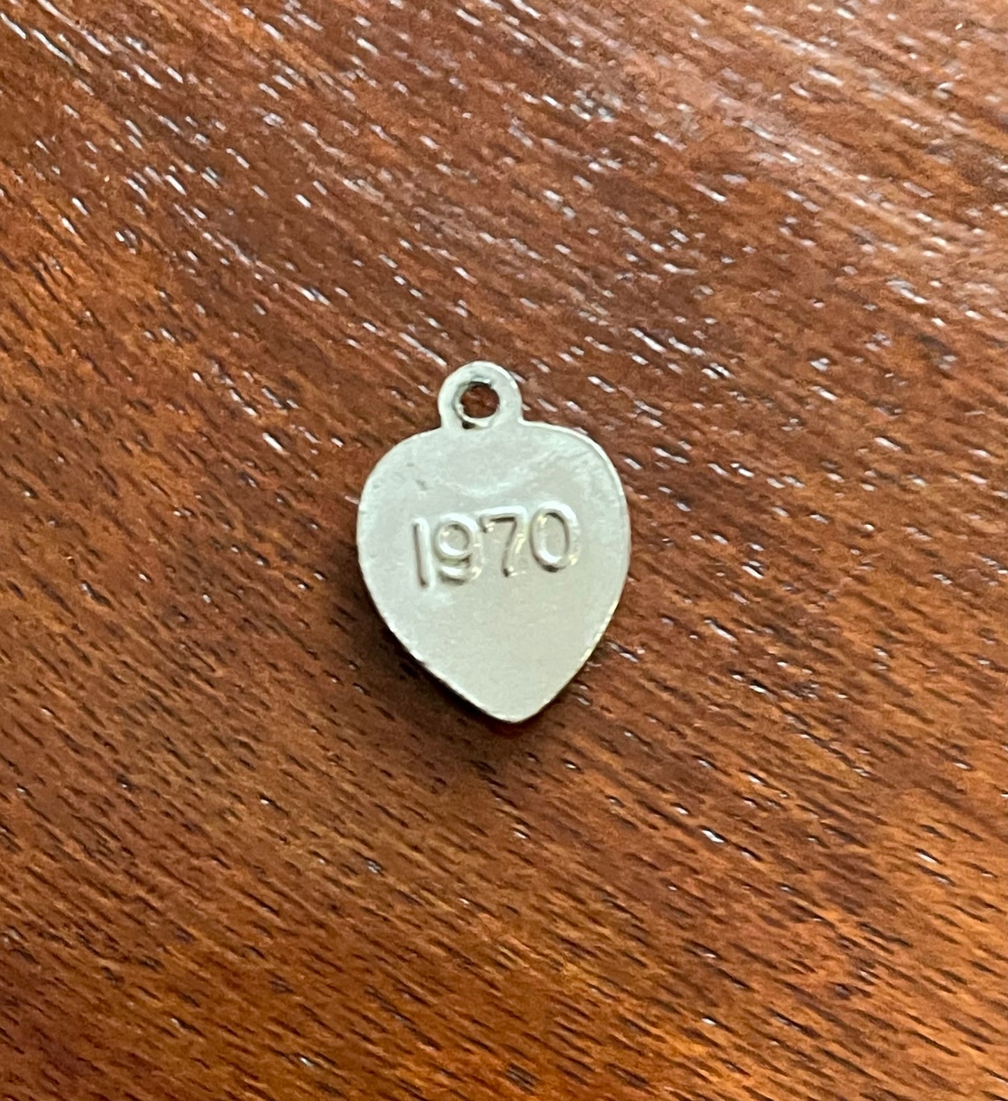 1970 Silver Tone Heart Shaped Charm Sorority Fraternity Beta Sigma Phi