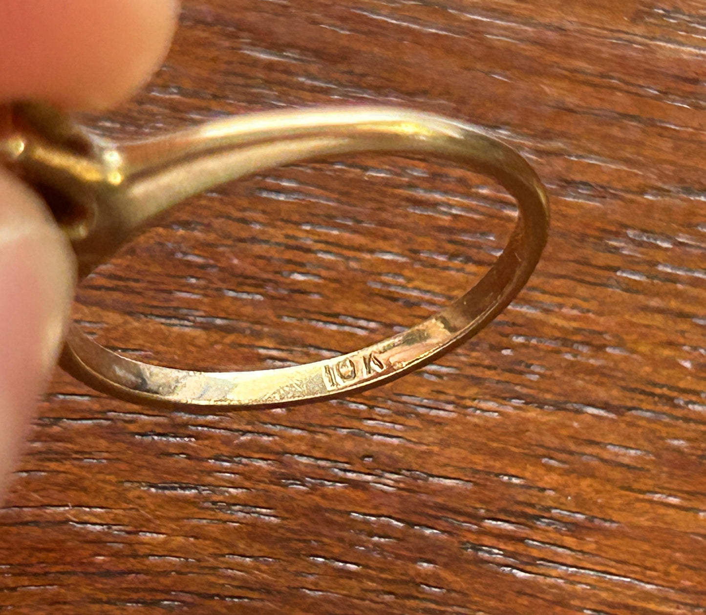 Vintage 10k Yellow Gold Yellow Stone Solitaire Ring Sz 7
