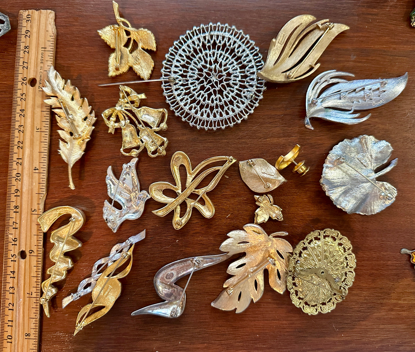 Vintage Designer Signed Brooch Pin Lot Monet Napier Sarah Coventry Coro Premier