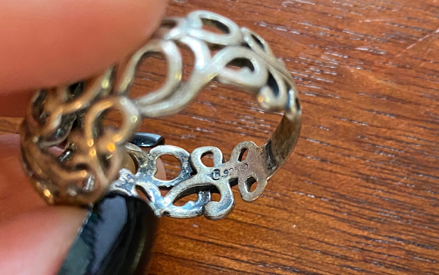 Relios by Carolyn Pollack Sterling Silver 925 Filigree Bombe Ring Sz 9