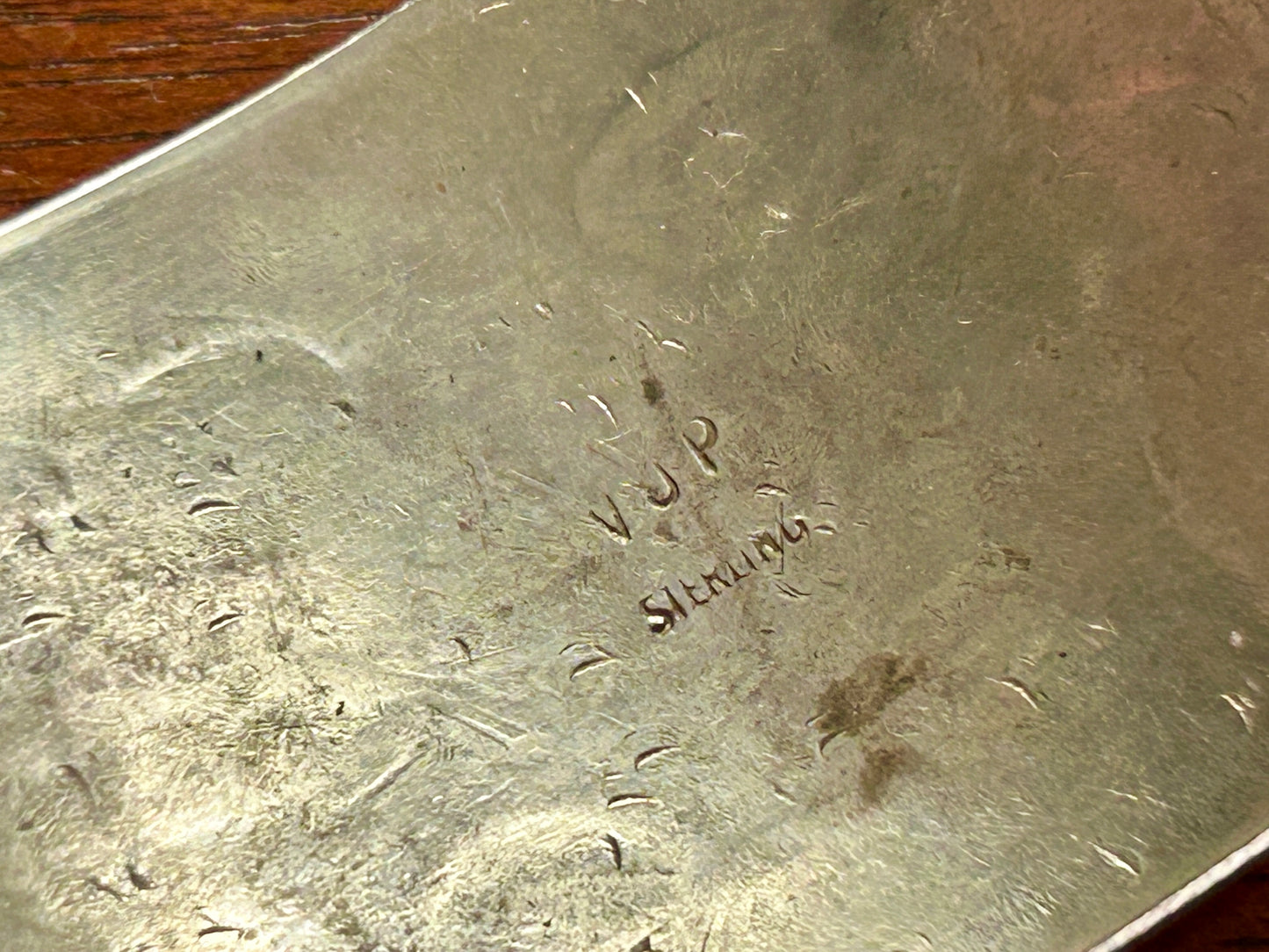 Sterling Silver 925 Signed VJP Navajo Wide Heavy Cuff Bracelet Vincent J Platero