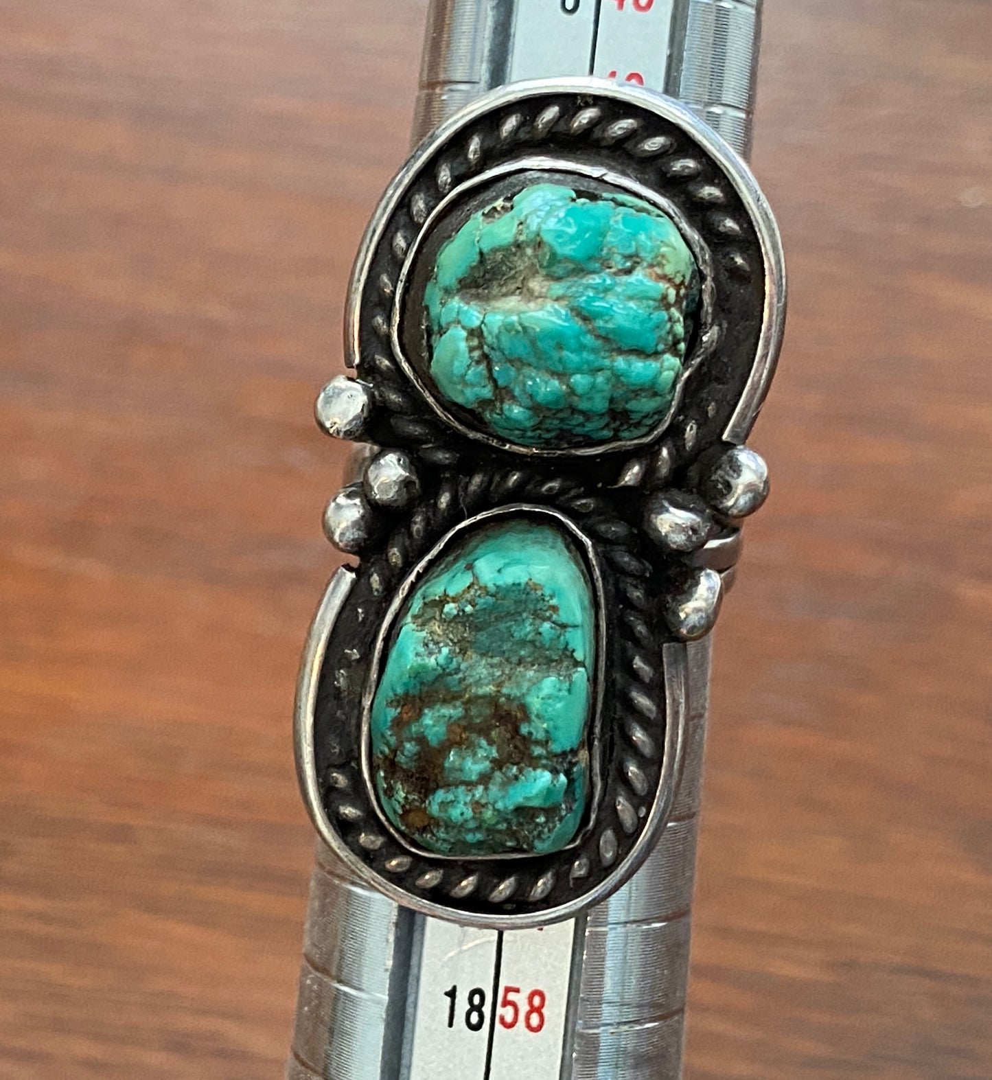 Sterling Silver 925 Turquoise Old Pawn Ring Sz 6.5