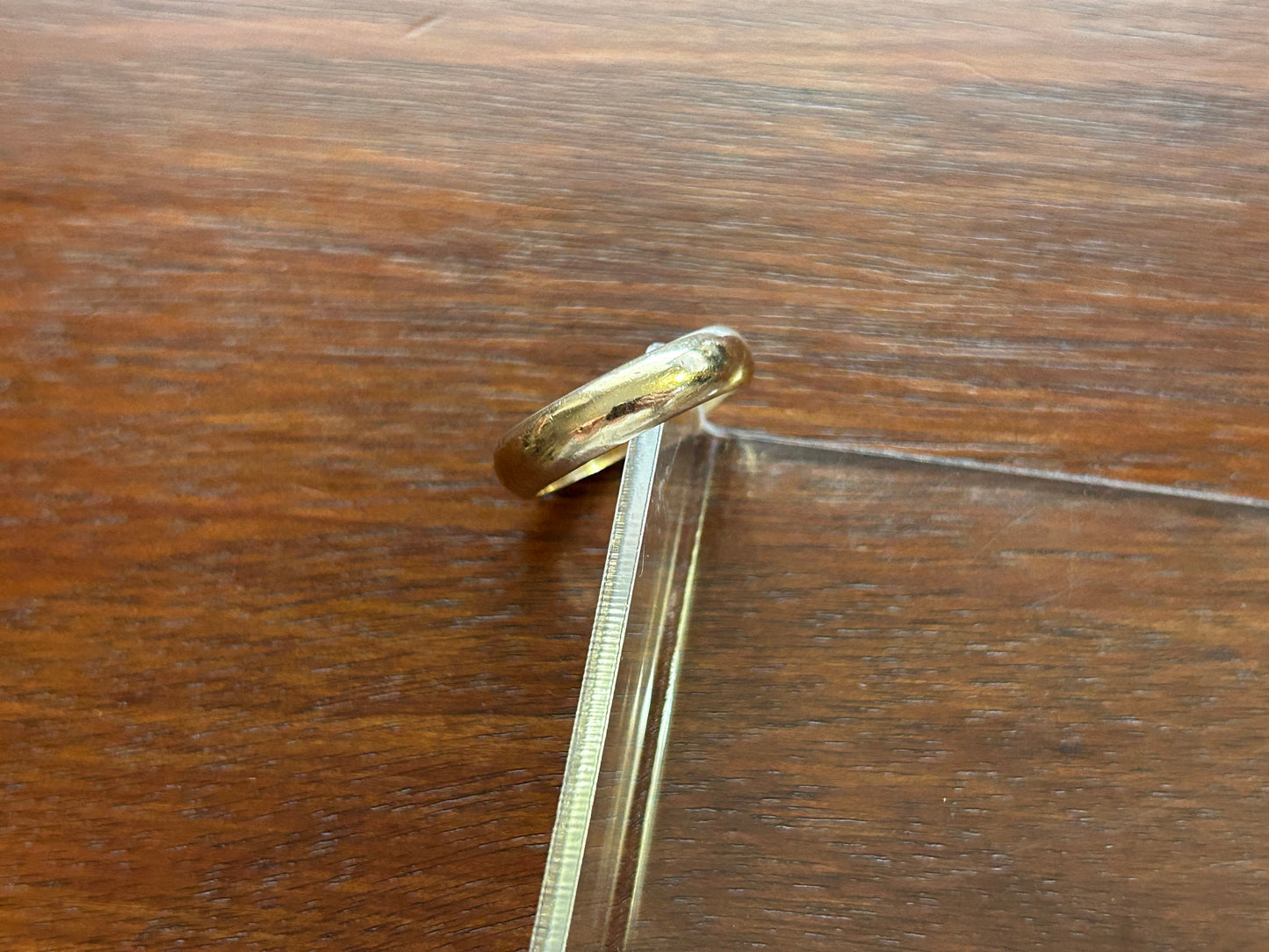 Vintage 14k Yellow Gold Wide Wedding Band Ring Sz 5.5