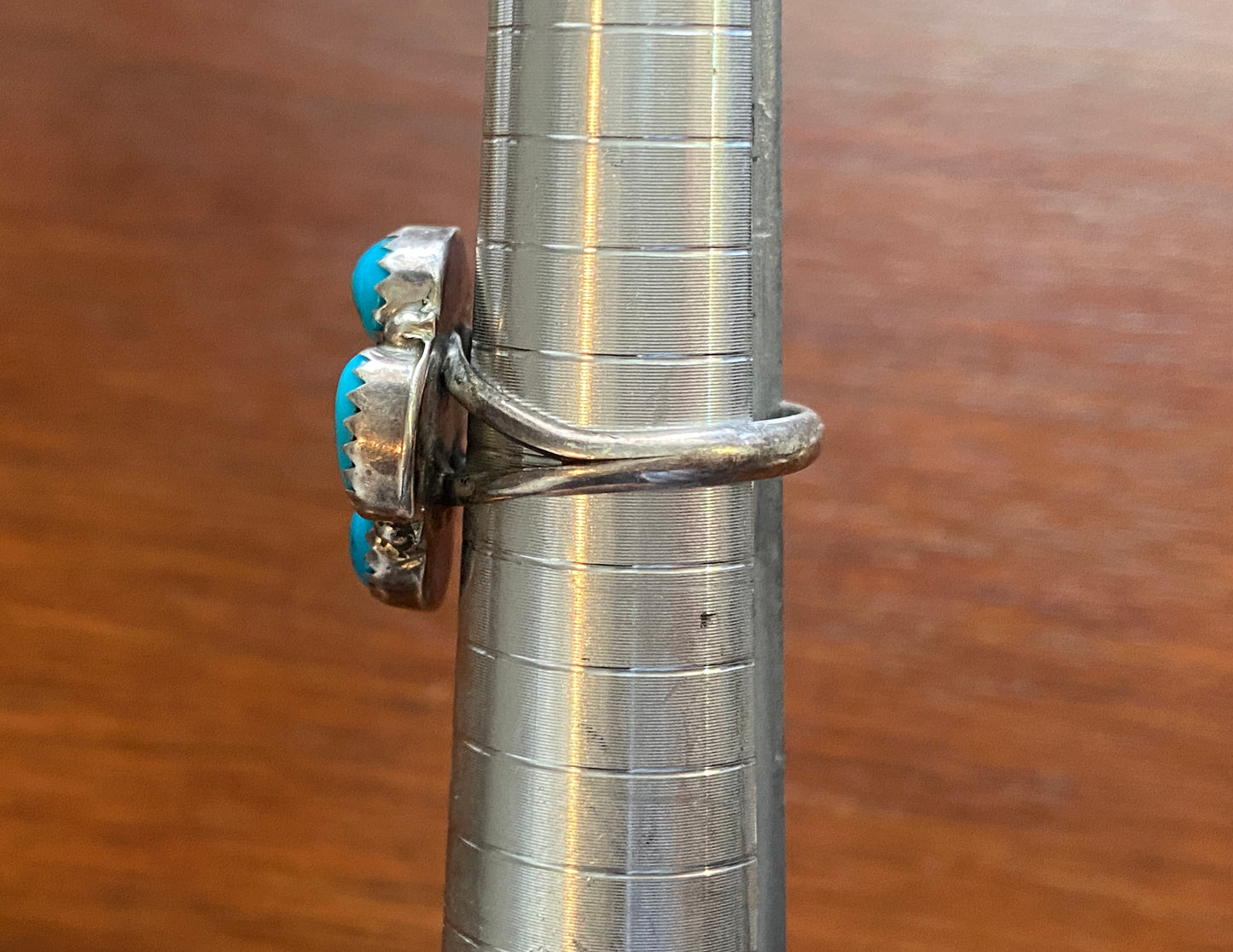Vintage Old Pawn Sterling Silver 925 Turquoise Ring Sz 5