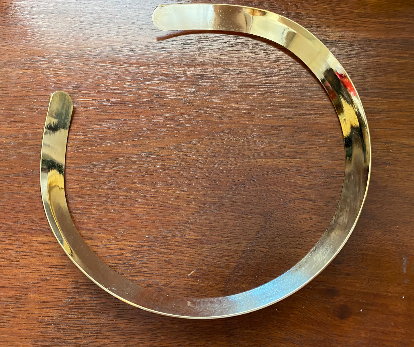 Vintage Gold Black Tone Modern Style Collar Necklace