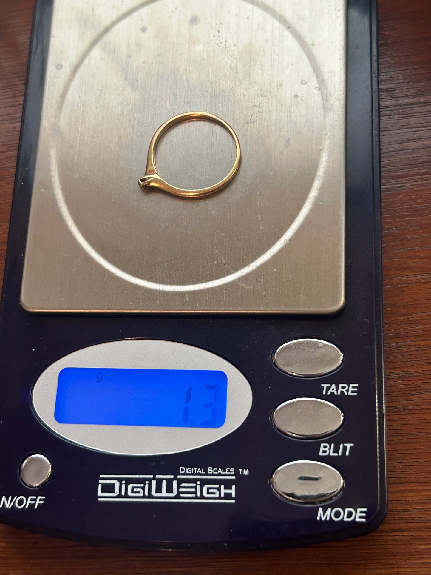 Cute Modern Style 14k Yellow Gold Diamond Ring Sz 6.75