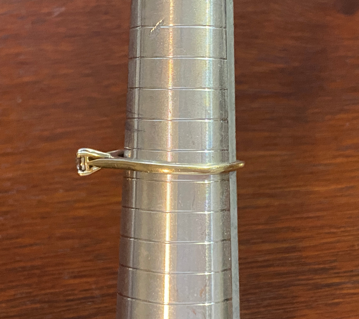 10k Yellow Gold Round Diamond Engagement Ring Sz 9