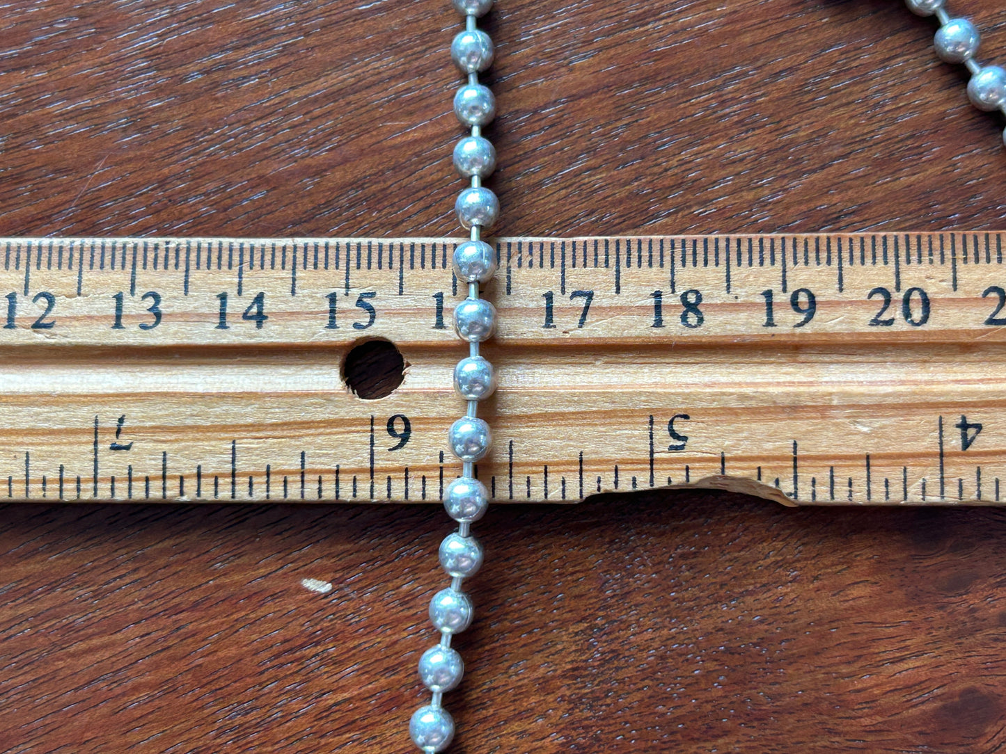 Sterling Silver 925 Ball Bead Chain Necklace 20.5" Long x 4mm Wide Weighs 22.3g