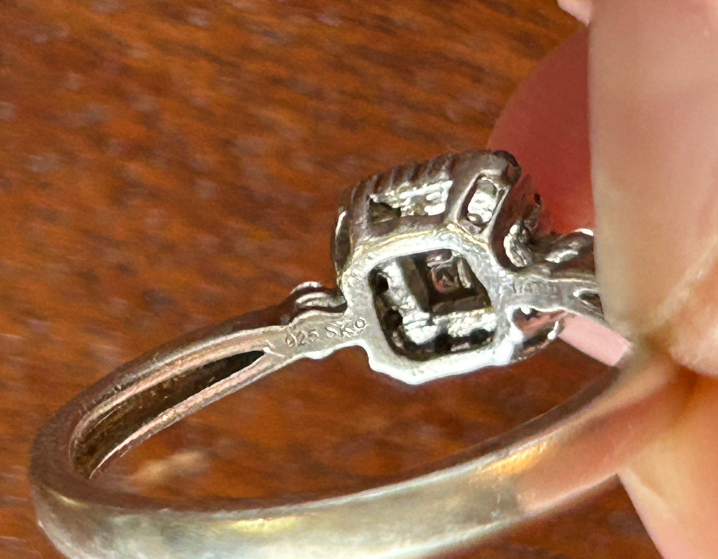 Sterling Silver 925 1.4tw Diamond Ring Sz 7