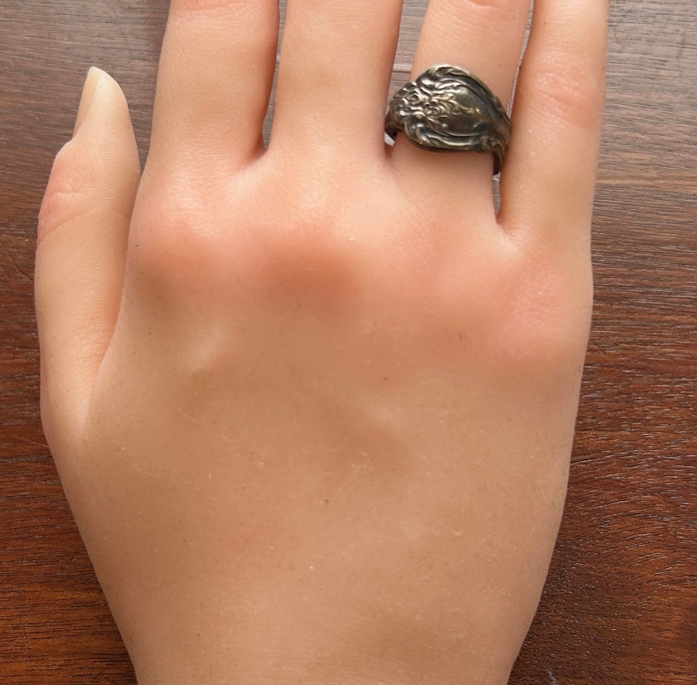 Vintage Silverplate Spoon Ring Sz 6