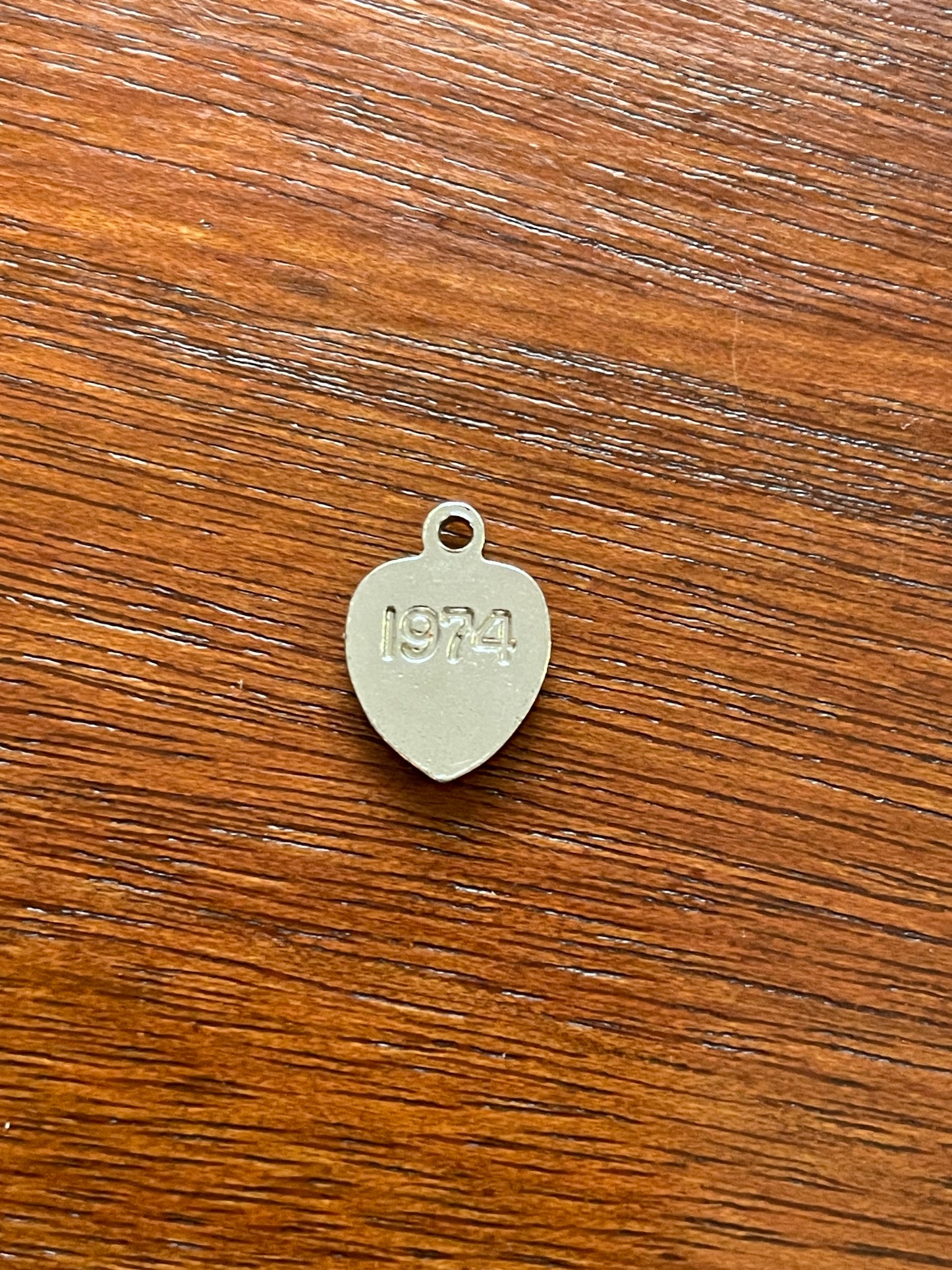 1974 Silver Tone Heart Charm Beta Sigma Phi Sorority Fraternity