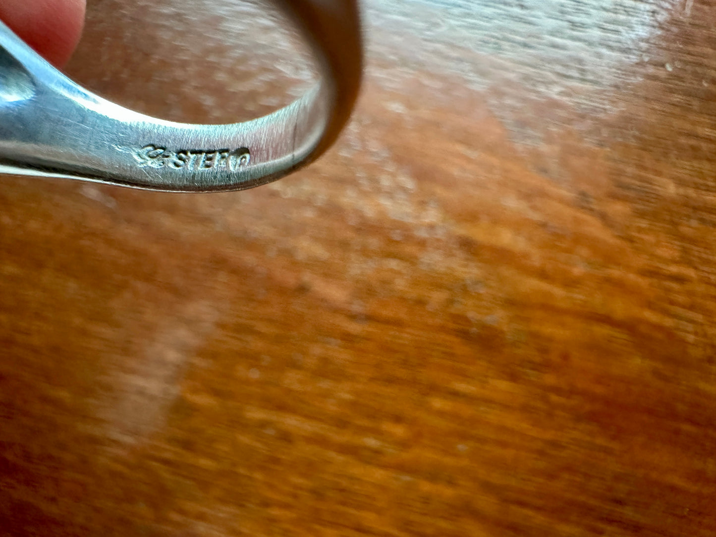Signed CW Navajo Sterling Silver 925 Turquouse CZ Black Relief Ring Sz 6.5