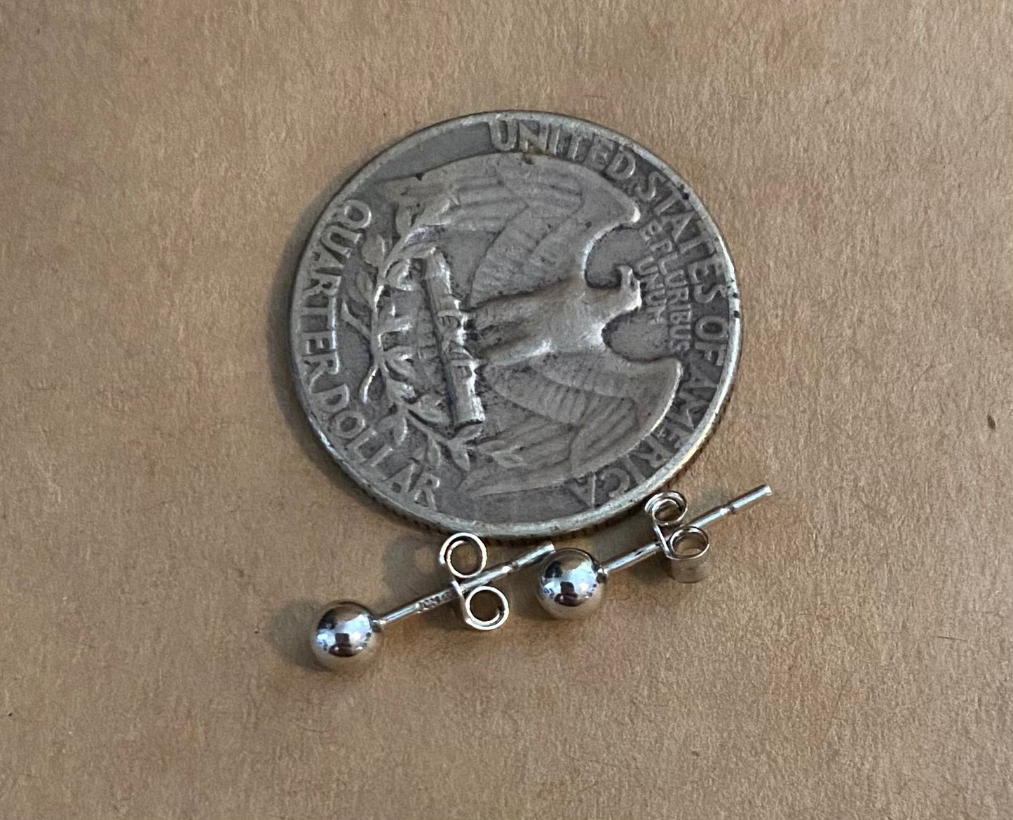 JCM Sterling Silver 925 Ball Stud Pierced Earrings